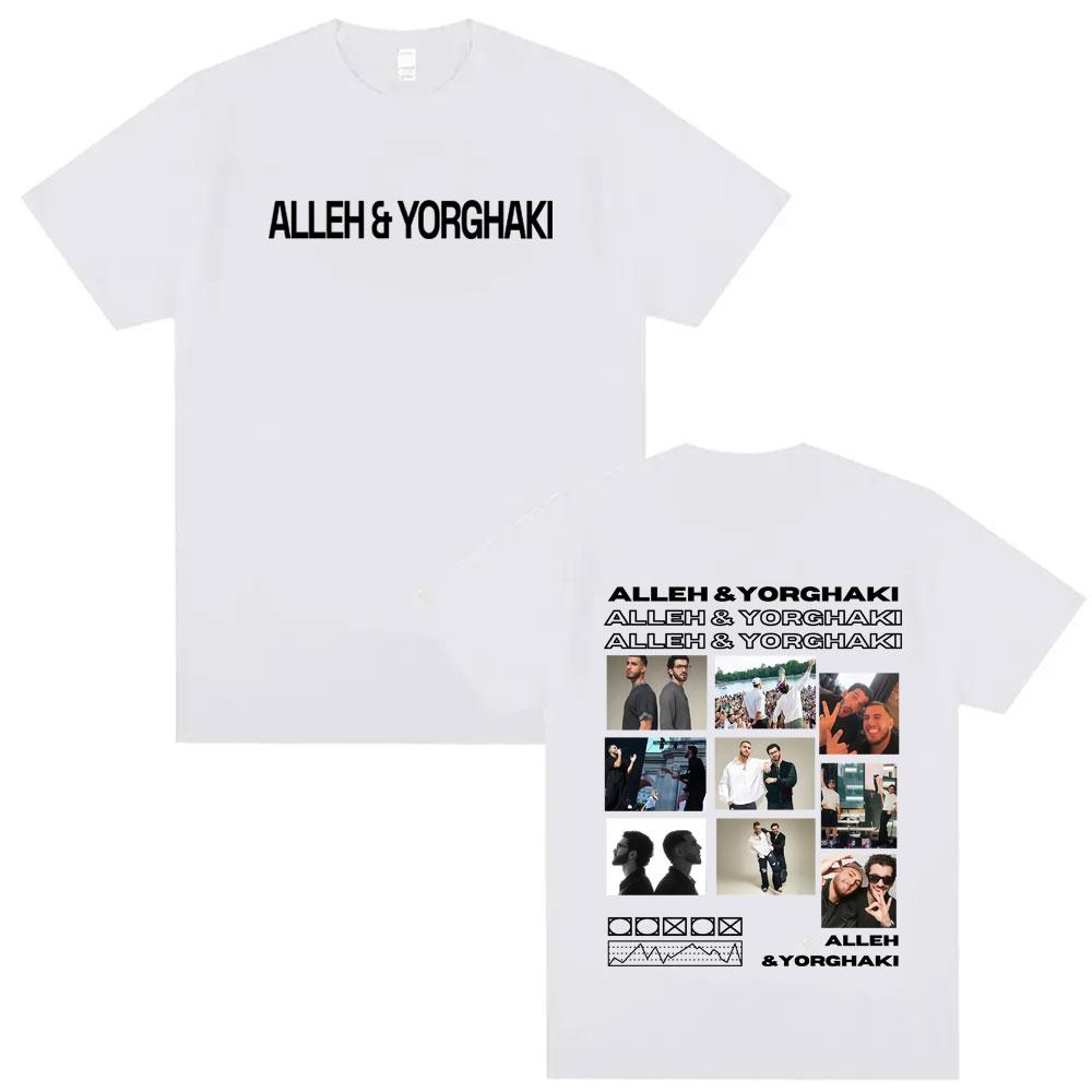 AllehYorghaki La Ciudad Worid Tour 2025 Cover Tshirt Y2K Mens Retro Hiphop Classic Summer Oversized Pure Cotton Tshirt
