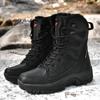 High Top Velvet Thickened Hiking Snow Boots New Large Size Wear-resistant Comfortable Military Boots Combat Boots