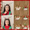 Bowknot Children Deer Antler Hair Clip Plush Christmas Hat Headabnd Unique Christmas Hairpin  Girls