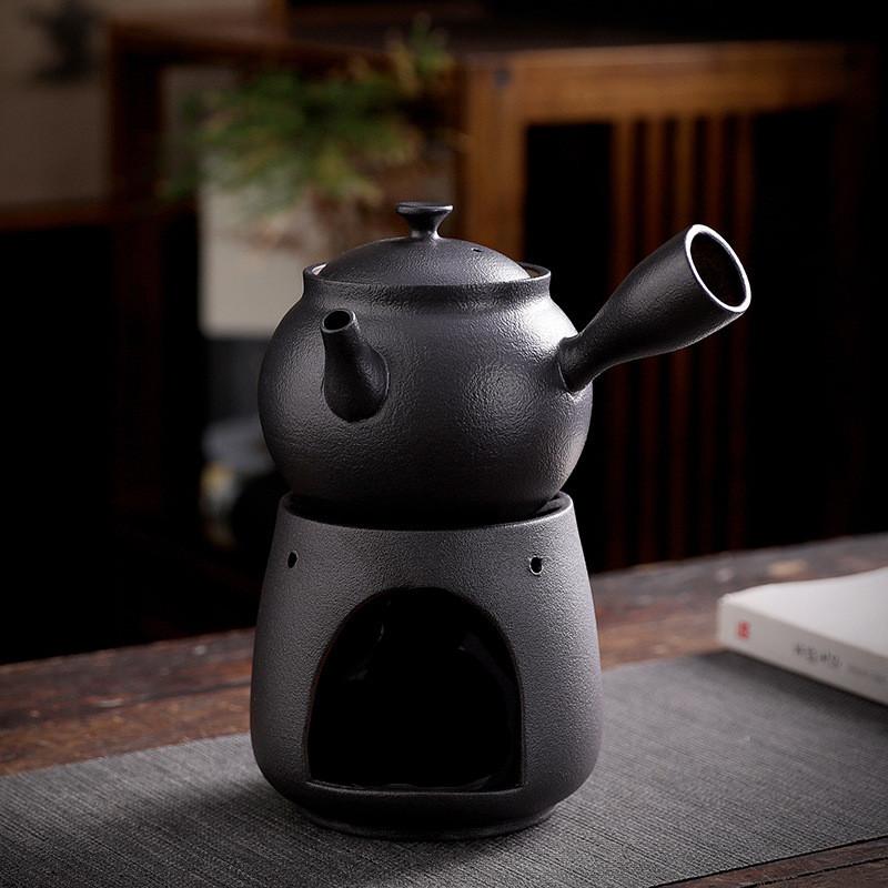 350ml Japanese Coarse Pottery Teapot Home Vintage Large Capacity Side Handle Pot Ceramic Beauty Tea Infuser Traditional Teaware