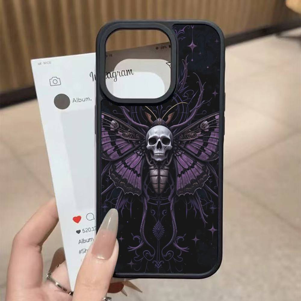 Skull Gothic Creepy Pastel Goth For iPhone 17 16 Pro Max Air 13 12 Mini 14 15 Plus 11 PC+TPU Back Cover