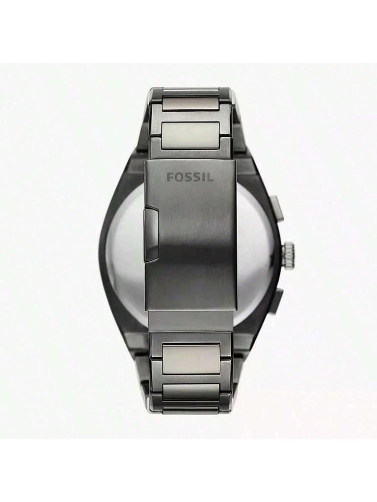 Fossil Pánské tříručkové křemenné náramkové hodinky z nerezové oceli s pouzdrem z nerezové oceli a skleněným ciferníkem, model FS5830