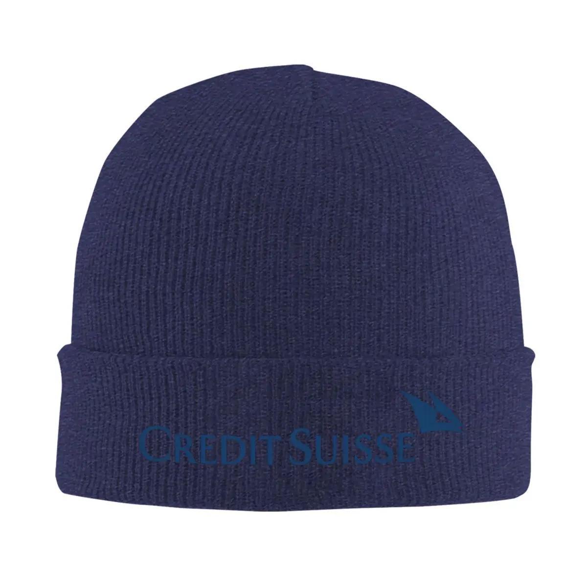 

Credit Suisse Blue Logo Asset Management Bonnet Hats Risk Management Beanie Hats Knit Hat Autumn Winter Unisex Outdoor Cap