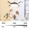 Energy Saving Ceiling Fan 3/4/5 Blade with Light & Remote Control, 2-in-1 Silent LED Drone Foldable Blades, 3-Speed Dimmable E27 Socket for