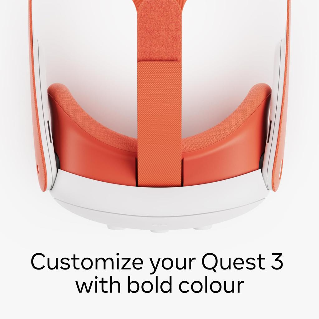 Meta Quest 3 Face Part Head Strap & (blood Orange)