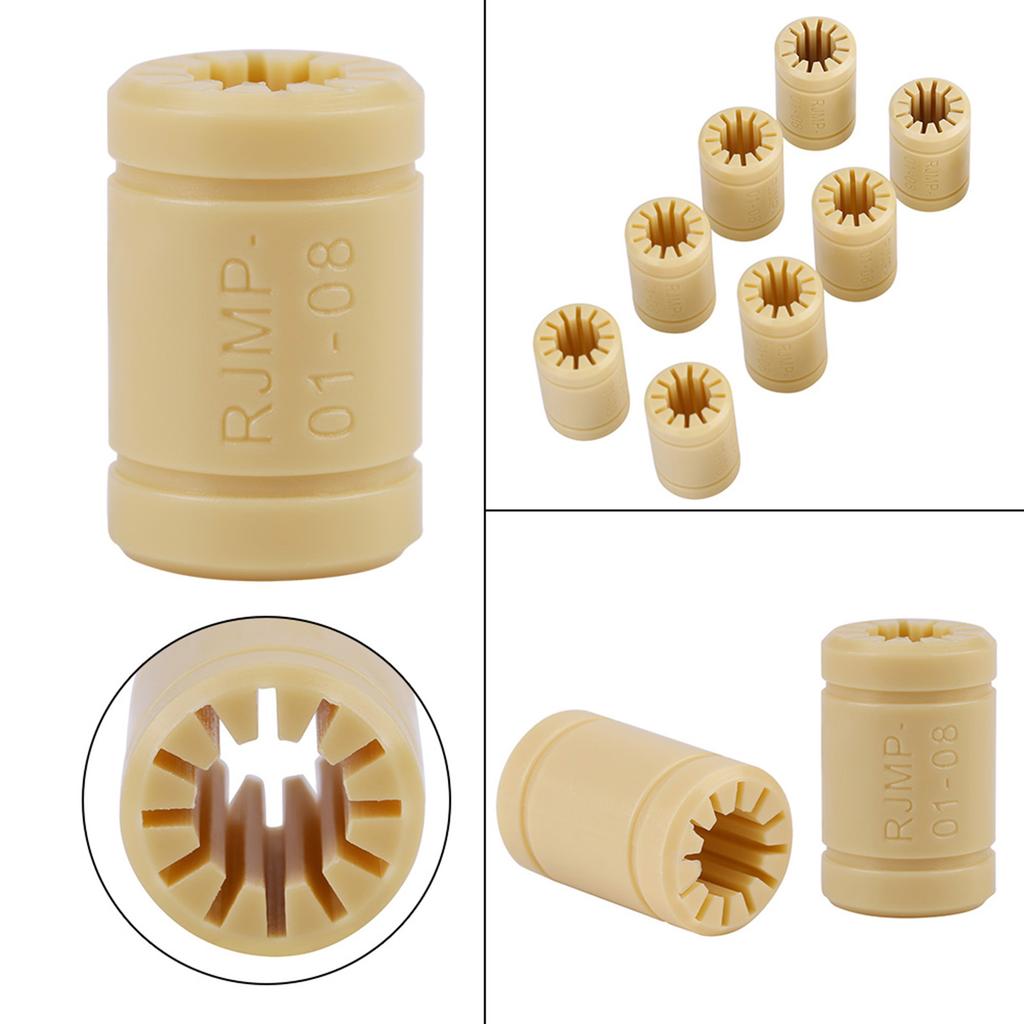 8 Pcs/Set 3D Printer Solid Polymer LM8UU Bearing 8mm Shaft