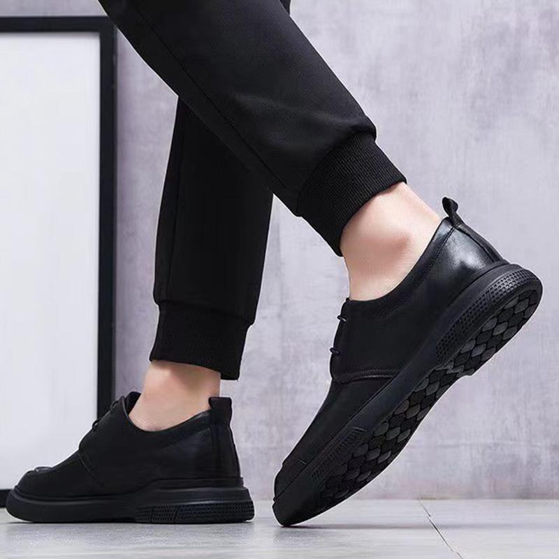 Genuine Leather Shoes Men Oxfords Soft Cow Leather Mens Casual Shoes Flat Brand Male Footwear Black Brown D202