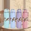 1PC Little Birds On Wire Branch Art Print 750ml Color Plastic Sports Water Bottle Leakproof Flip Straw Lid Suitable for Sports Office Home Use
