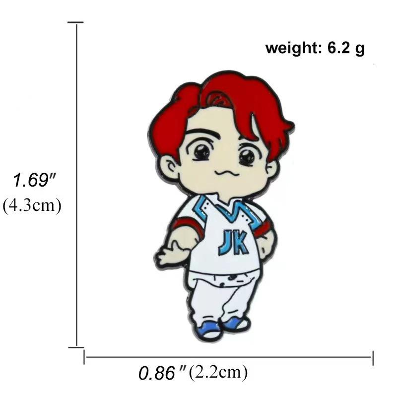 Japanese Cartoon Drip Oil Brooch: Trendy Metal Badge for Clothes & Bags