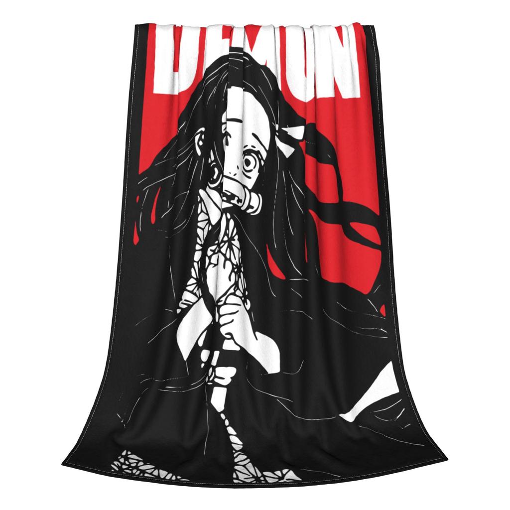 Nezuko Demon Slayer Blankets Fleece All Season Portable Lightweight Thin Throw Blanket for Bedding Couch Bedspread