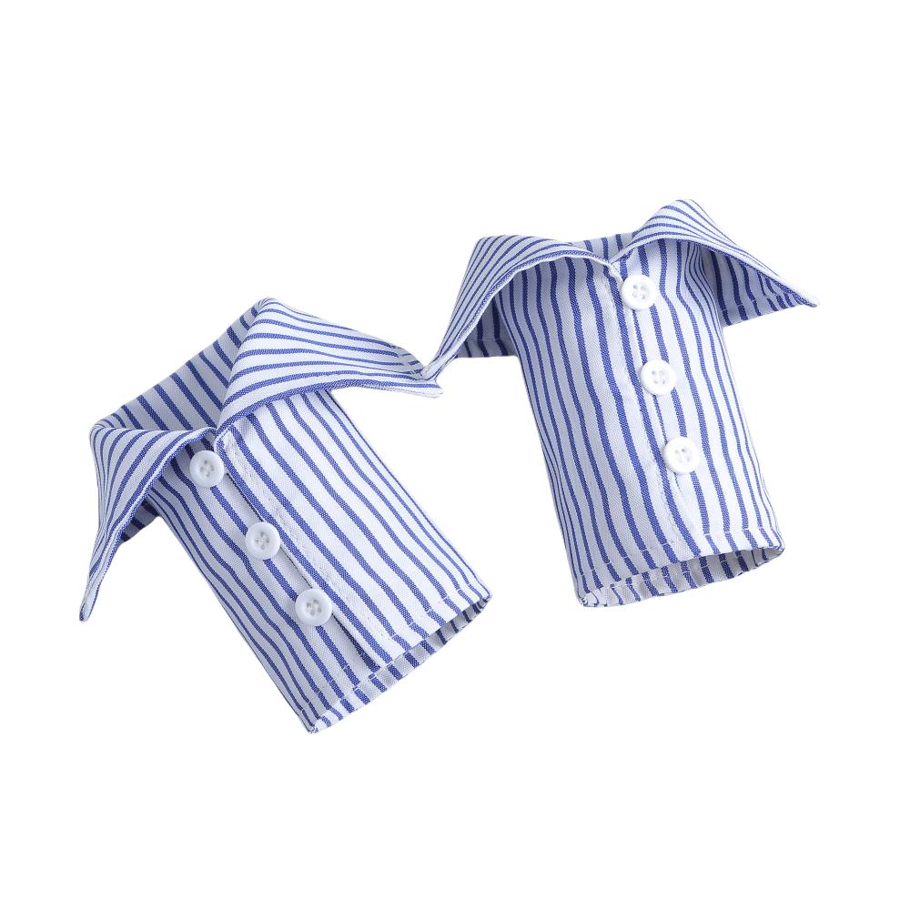 Comfortable Stripe Shirt Fake Collar Detachable False Wrist Cuffs Fake Hand Sleeves  Photo Props