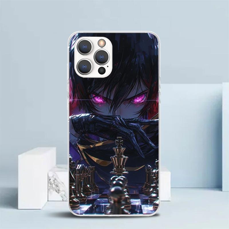 Code Geass Anime Soft Cover for iPhone 16 17 Air 15 14 Pro Max 16E Phone Case 13 Mini 12 11 7 SE 8 Print Pattern Fit Cases 16 17