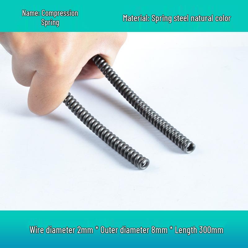 Steel Wire Compression Spring, 1.2-50mm Diameter, Long, Thin & Durable, Yellow, 300 Available