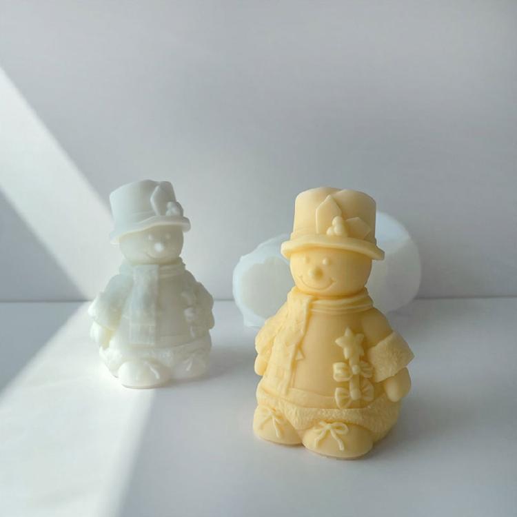 Epoxy Handmade Soap Mold Snowman Decoration Candle Mold for DIY Soap Decoration
