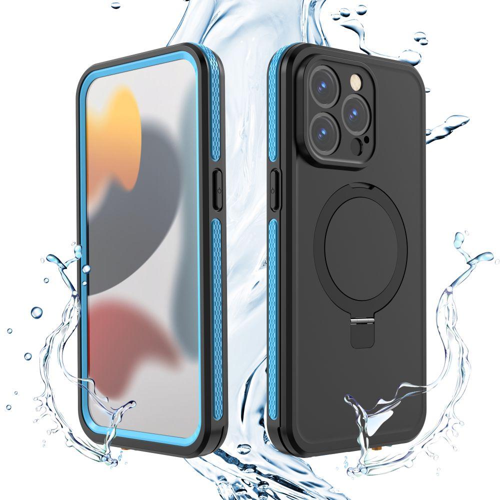 WholeSale Magnetic Charging with Stand Anti Fall IP68 Waterproof Case For iPhone 15 Pro Max Drop proof Cover Diving Swimming