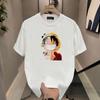 Cappello di Paglia Pezzo Unico Stile Giapponese Luffy Maglietta a Maniche Corte Periferica Anime Tendenza Casual per Uomo