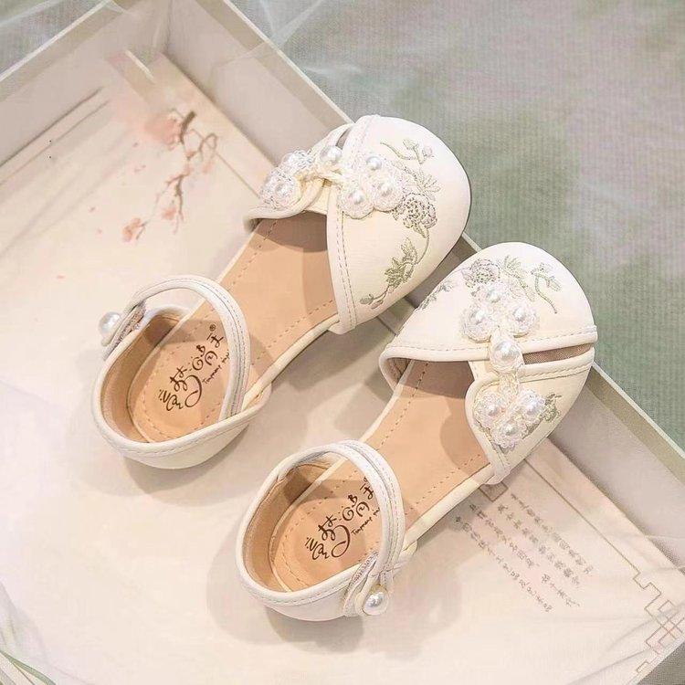 

Туфли для девочек Туфли Ханфу Летние сандалии в национальном стиле Детские туфли для юбки-лошади Новые китайские вышитые туфли Антикварные одноклассники 37