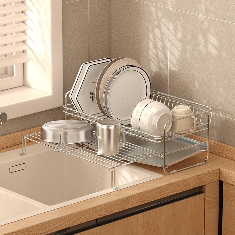 Upgraded 304 Stainless Steel Dish Drying Rack