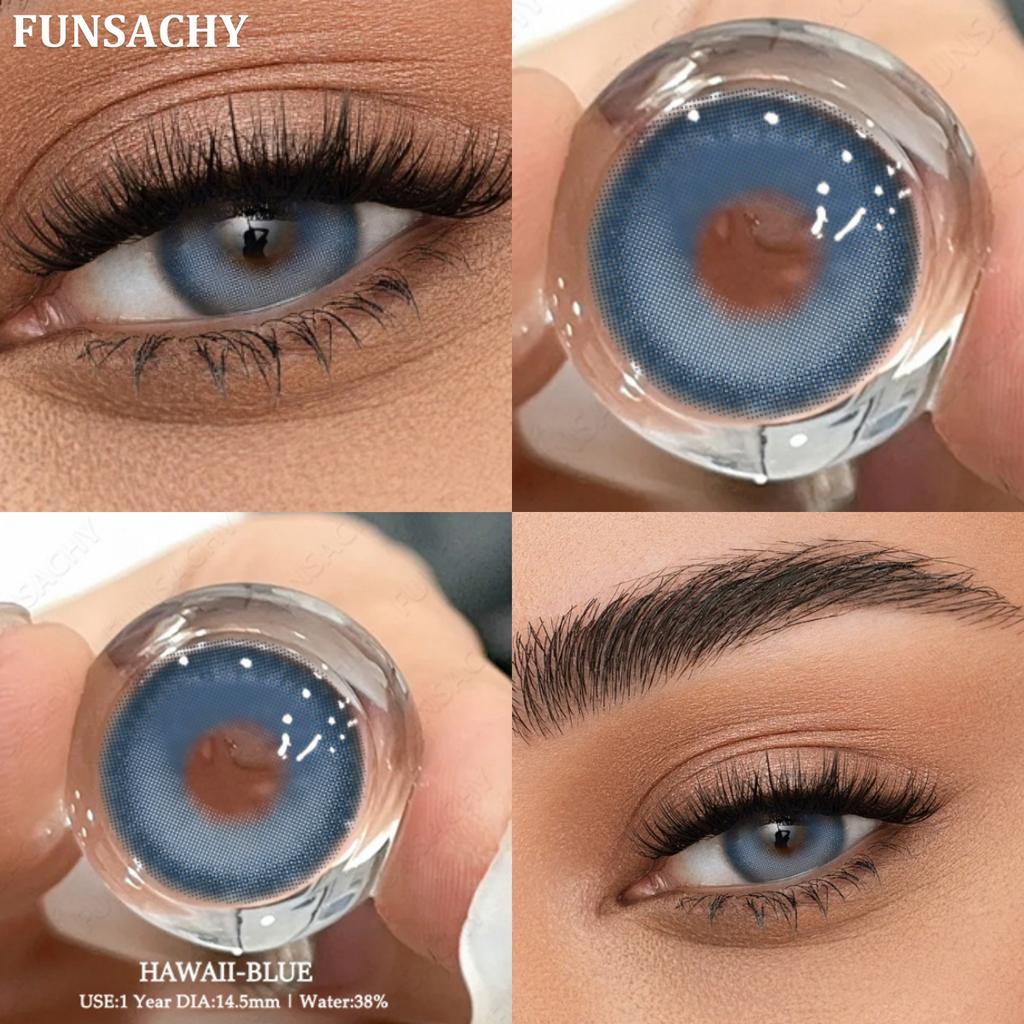 Funsachy 1 Paar natürliche farbige Kontaktlinsen für Augen, kosmetische farbige Linsen, braune Kontaktlinsen, Jahres-Beauty-Farblinsen-Augen