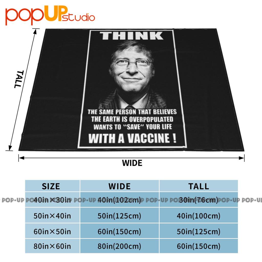 Bill Gates Plandemic Reducing Population With Vaccines Ultra-Soft Blanket Quilt Winter Sofa Cover Bed Covers