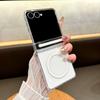 Suitable for Samsung Zflip7 Mobile Phone Case New Folding Screen Full Inclusive Transparent Simple Shaft Ultra Thin Magnetic Protection Case