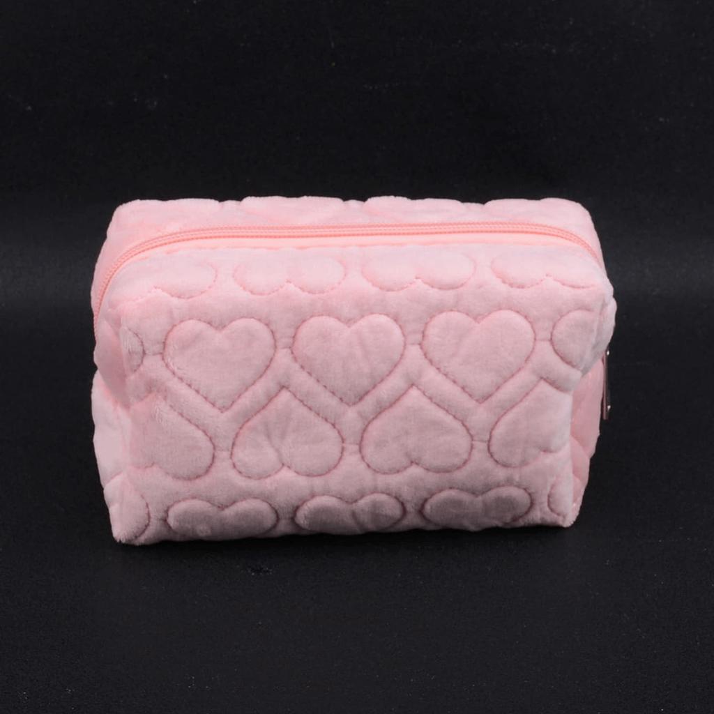 1 PC Embroidered Heart-Shaped Pencil Case Cute Pillow-Shaped Bag Large Capacity Portable Storage Organizer Girl School Supplies