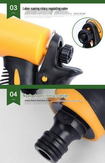 High-Pressure Car Wash Kit: Water Gun, Hose Nozzle, Brush, for Car and Garden Use