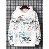 Interesting Letter 3D Printed Hooded Sweatshirt Autumn Winter Loose Fitting Pullover Atmospheric Comfortable Oversized Long Sleeved Men's Hoodies