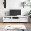 Vidaxl TV Cabinet, White, 150X30X44.5 Cm, Wood-Based Material