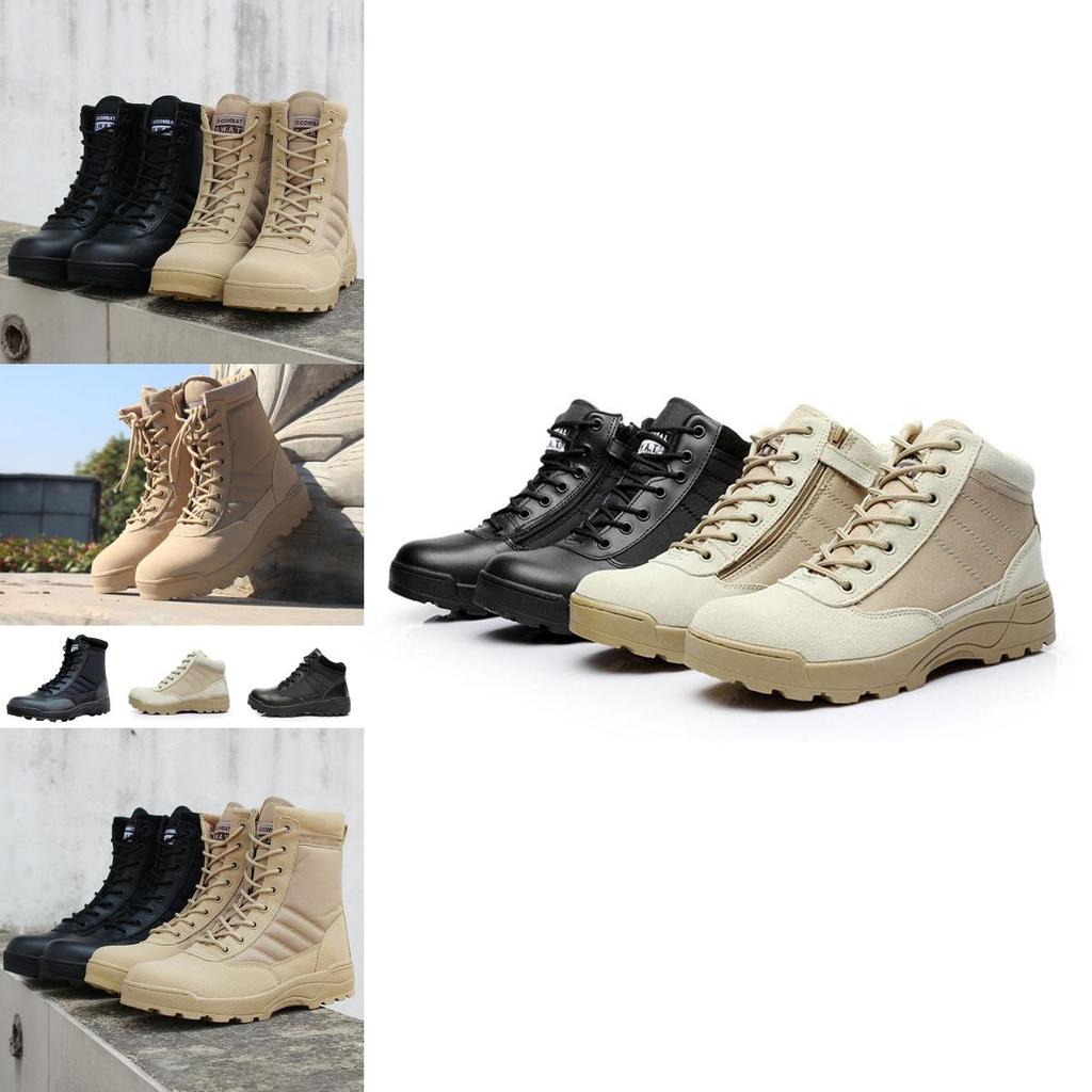Comfortable Shock Absorbing Men's Military Combat Boots With Durable Rubber Sole