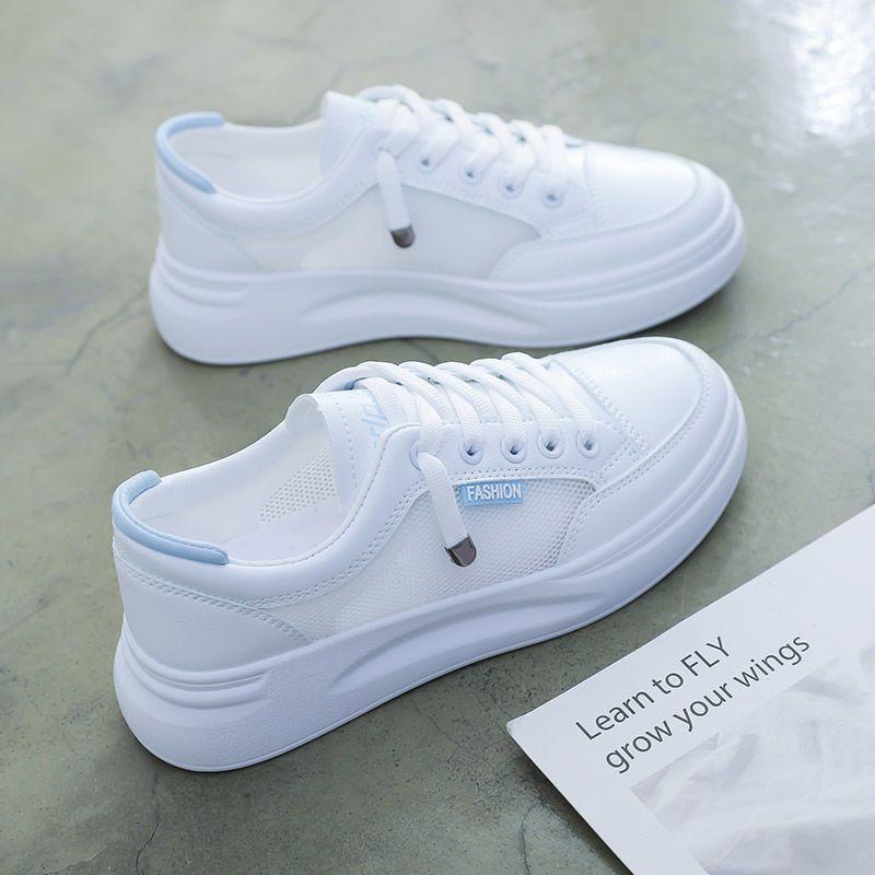 Mesh little white women's shoes summer round head campus wind breathable comfortable casual board shoes non-slip