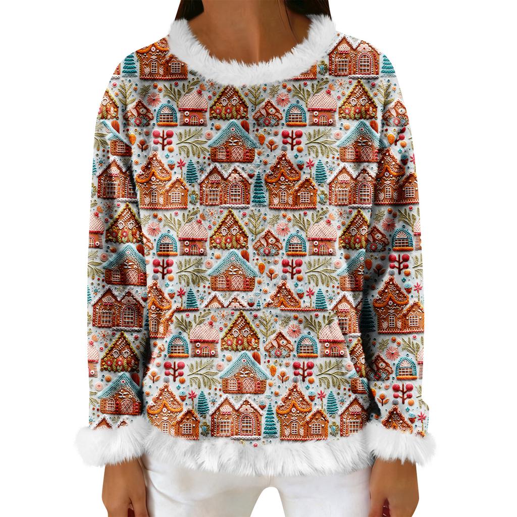 Dámská ležérní fleecová mikina s dlouhým rukávem a kulatým výstřihem, ležérní, pohodlná, volného střihu, lehká dámská flanelová mikina