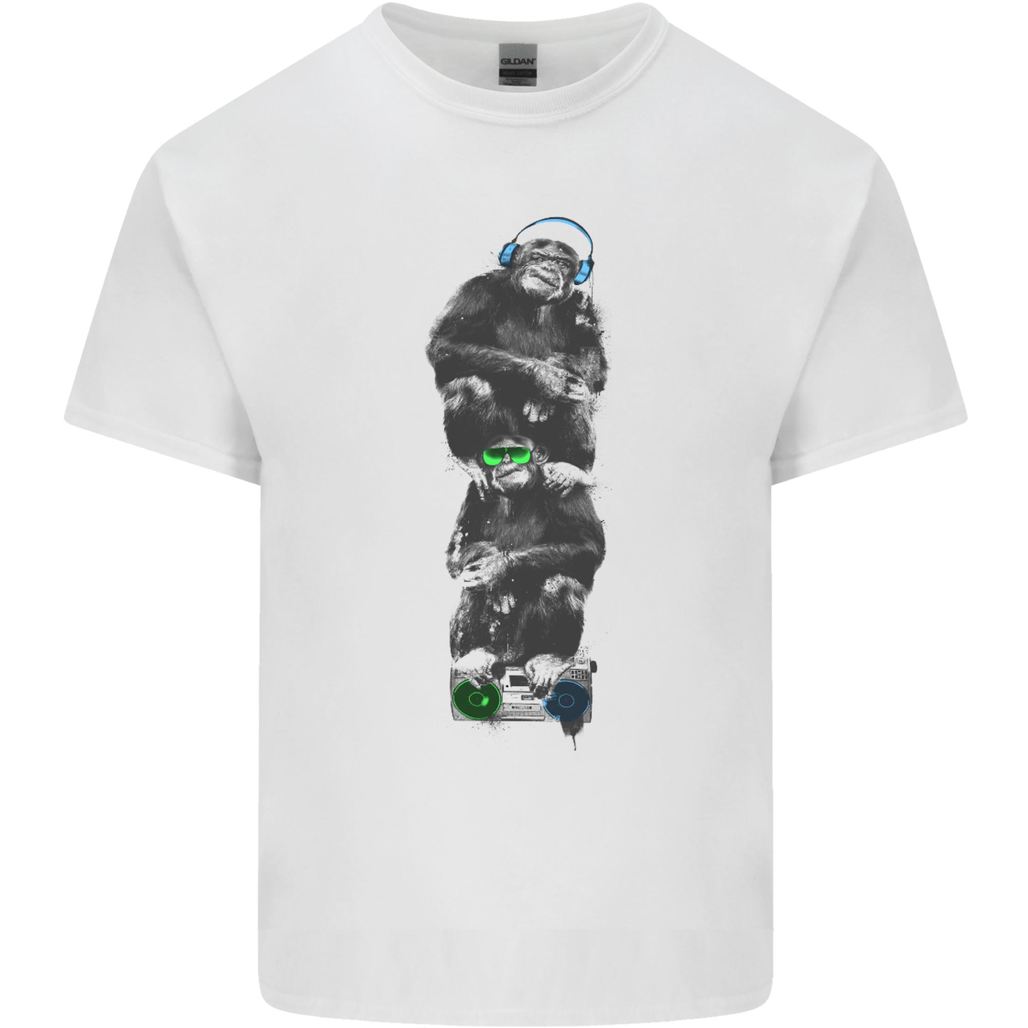 Monkey Music Ghetto Blaster Retro Funny Unisexs Light Cotton TShirt S