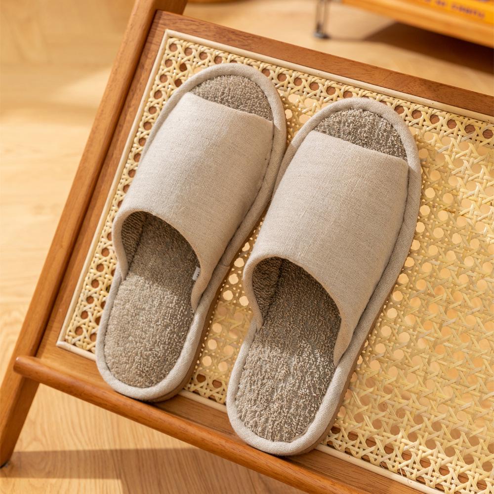 Jingshilu Women's Summer Non-Slip Hemp Indoor Slippers