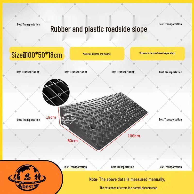 Household Rubber Threshold Ramp for Curbs and Slopes: Car and Road Edge Climbing Pad