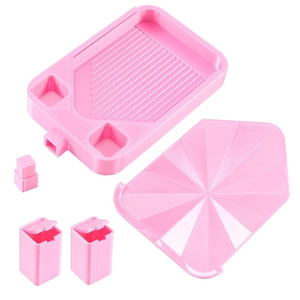 Multi-Color Partitioned Rhinestone Storage Tray Silky  Painting Accessories  for Adults