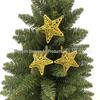 Gold & Silver Electroplated 3D Five-Pointed Star Christmas Tree Decor - 8CM
