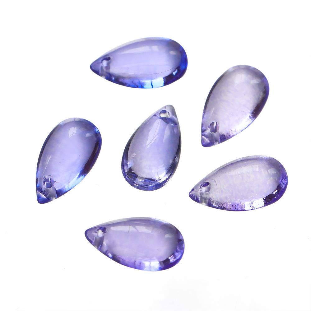 

8x14мм Прозрачные Цветные Стеклянные Подвески-Капли для DIY Заколок, Серег и Браслетов 10 pcs/pack, approx. 7.5g