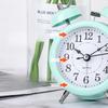 Simple Dormitory Student Alarm Clock Metal Small Alarm Clock Children's Bedroom Bedside Clock Silent Luminous Quartz Watch