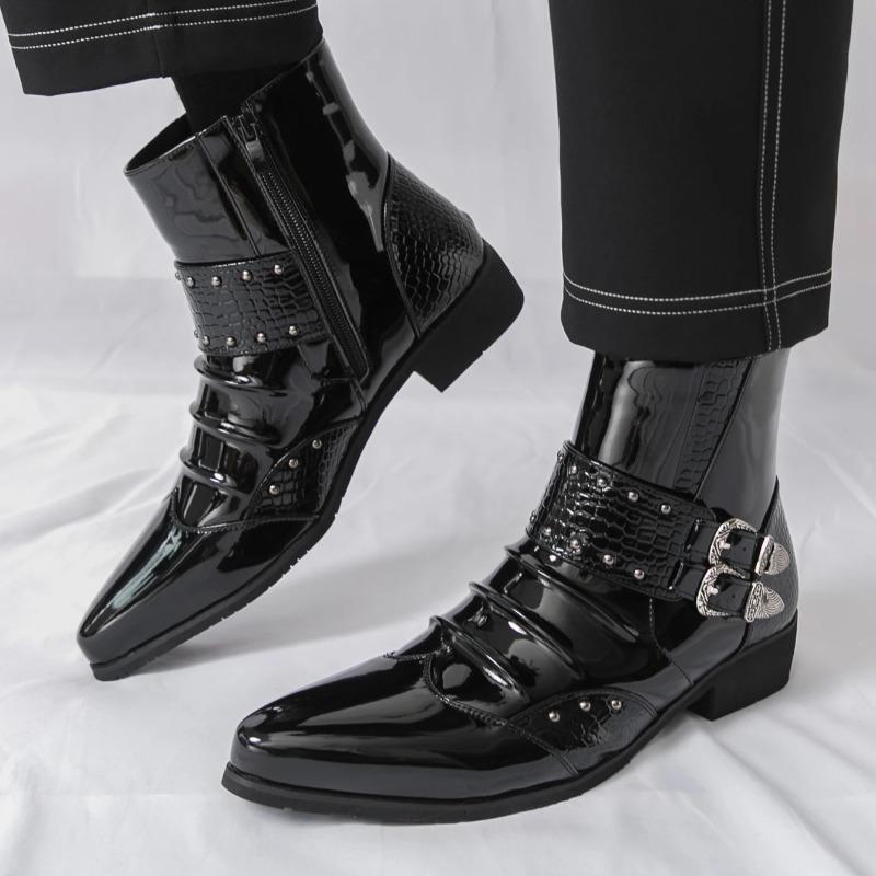 High Quality Chelsea Leather Boots for Men Fashionable Designer Mens Casual Leather Shoes Business Dress Shoes Zapatillas Hombre