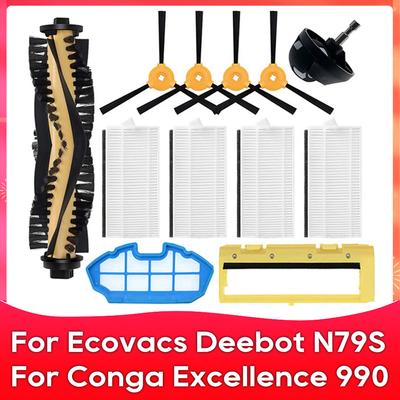 Passend für Eufy 11C / Conga Excellence 990 / Ecovacs Debot N79S / IBoto aqua v710 Roboterstaubsauger Hauptseitenbürste Filter Ersatzteil