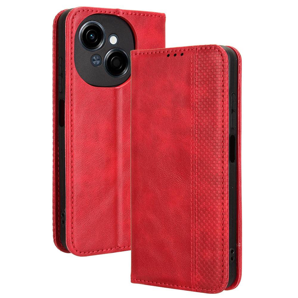 For TECNO Spark Go 2025/Spark Go 1/Pop 9 4G Leather Case Wallet Stand Retro Texture Phone Cover