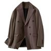Herren Frühling Herbst Zweireihige Casual Anzugjacke High-End British Business Trendy Anzugjacke