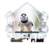 House-shaped Plastic Acrylic Plexiglass Bird Feeder Acrylic Pet Bird Feeder 21.5*20.5*10cm