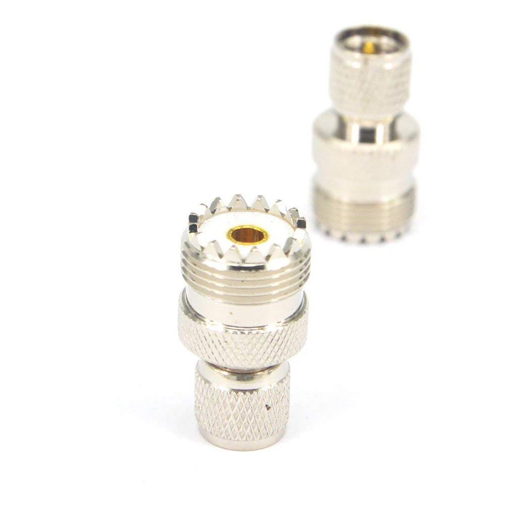4/6pcs UHF Female to UHF Male Adapter Straight F/M Antenna Coaxial Connector