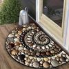 Colorful Pebble Welcome Door Mat, Velvet Material, Non-slip Bottom Back, Suitable for Entrance Doors, Bedroom Doors