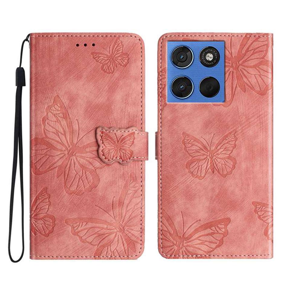 For Motorola Edge 70 5G Case Butterfly Design Flip Wallet Leather Phone Cover Skin-Touch