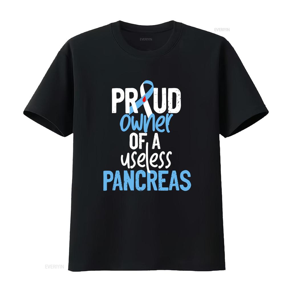 Proud Owner Of A Useless Pancreas Type 1 Diabetes Awareness T Shirt Stylish Meaningful Design Vintage Washed Graphic Streetwear