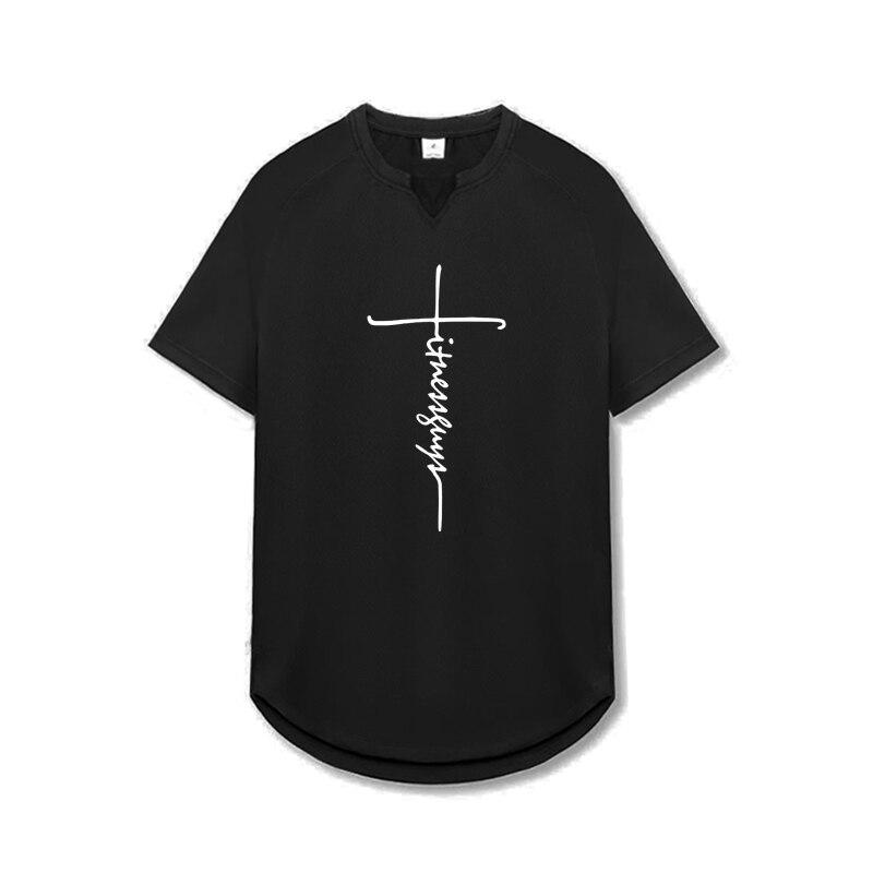 Muscleguys Summer Fashion Printed Short Sleeves Fitness Sports Clothes Men's Casual T-shirt 4 Colors Available