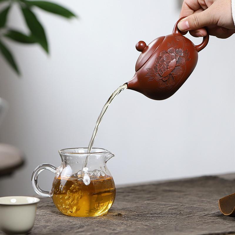 Chinese Yixing Handmade Purple Clay Teapot Raw Ore Dahongpao Beauty Tea Pot Tradition Household Kettle Zisha Tea Set 220ml